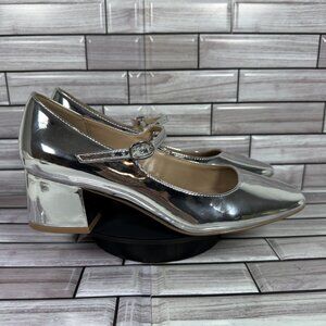 Steve Madden Women's Silver Hawke Round Toe Mary Jane Pumps Shoe‎ Size 7.5-NEW